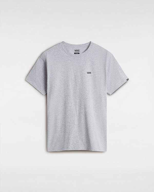 Grey Vans Left Chest Logo Men T Shirts | VN4835107