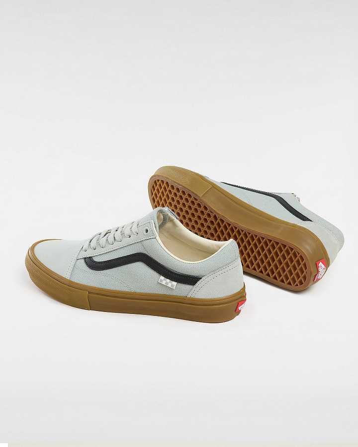 Grey Vans Old Skool Men Skate Shoes | VN1546389