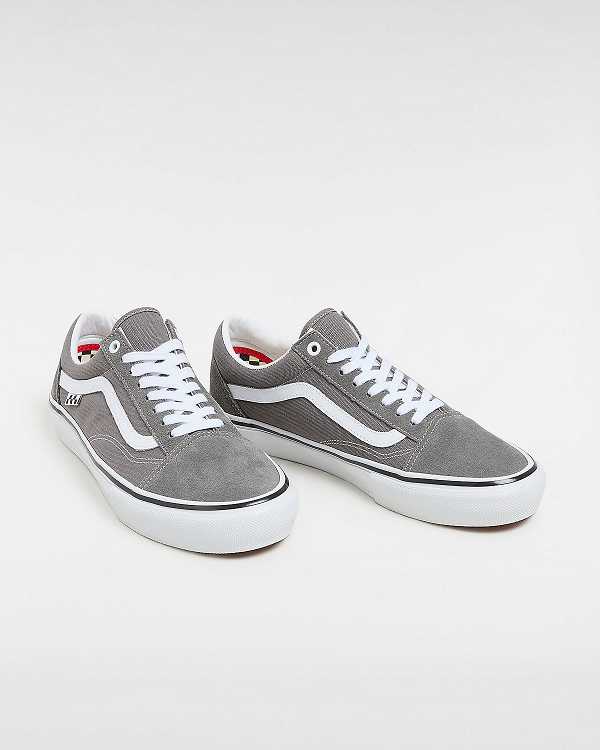 Grey Vans Old Skool Men Skate Shoes | VN4653892