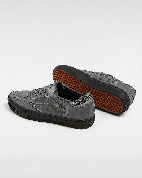 Grey Vans Rowley Suede Men Skate Shoes | VN8745329