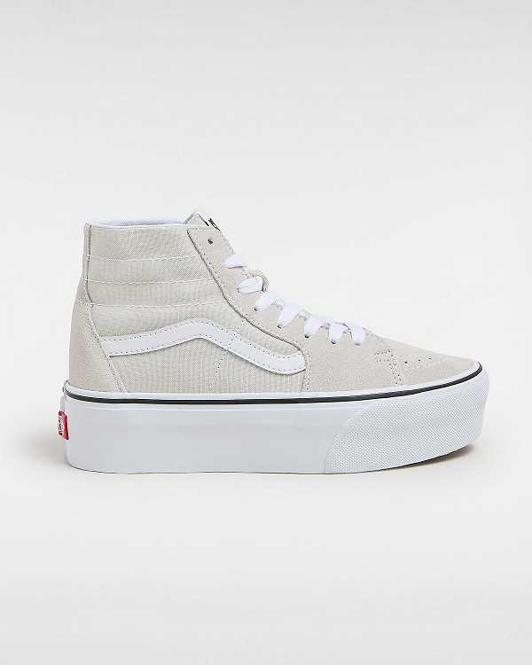 Grey Vans Sk8-Hi Tapered Women Platform Shoes | VN5732416