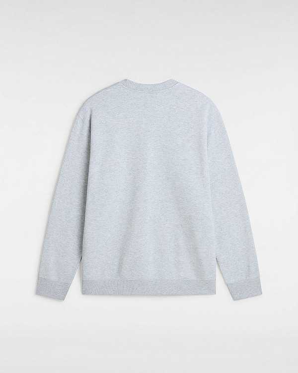 Grey Vans Soles Loose Crew Men Sweatshirt | VN2459310