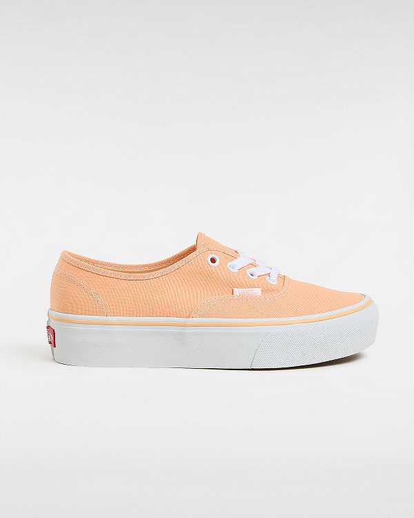 Orange Vans Authentic Women Platform Shoes | VN0823765