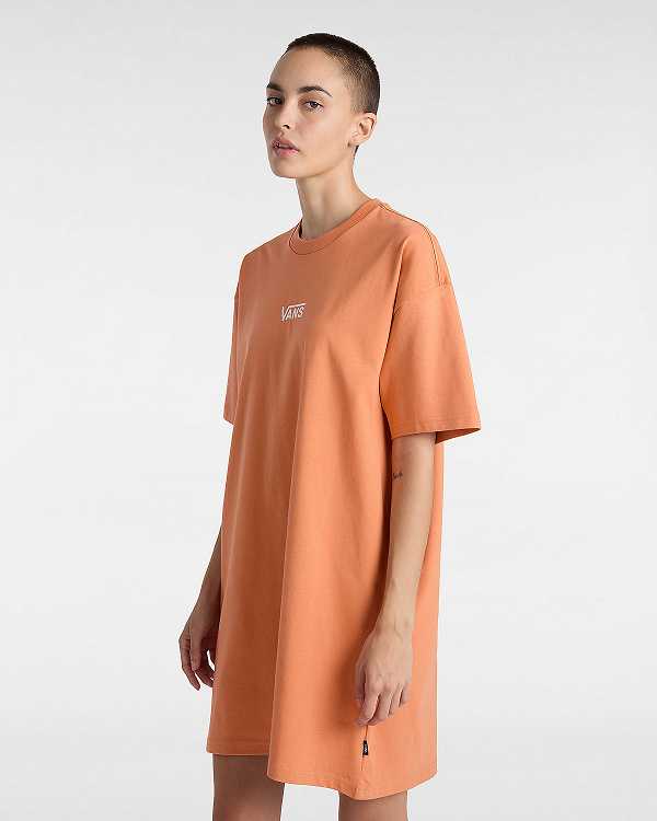 Orange Vans Center Vee Tee Women Dress | VN0639714