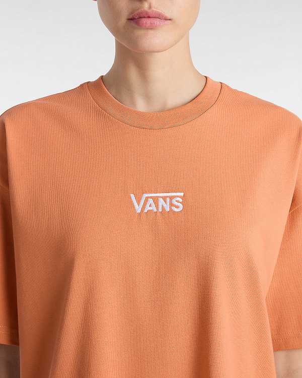 Orange Vans Center Vee Tee Women Dress | VN0639714