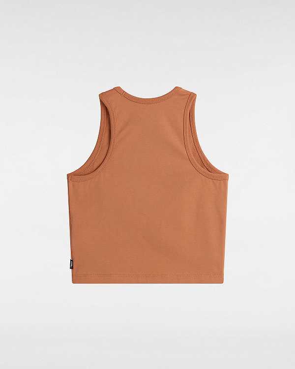 Orange Vans Varsity Racer Women Tank Top | VN1295430