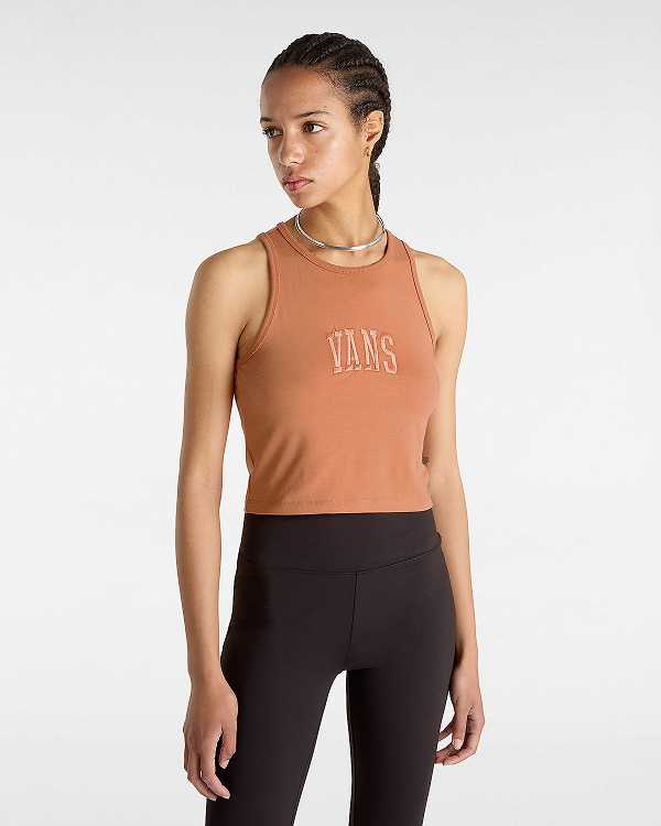 Orange Vans Varsity Racer Women Tank Top | VN1295430