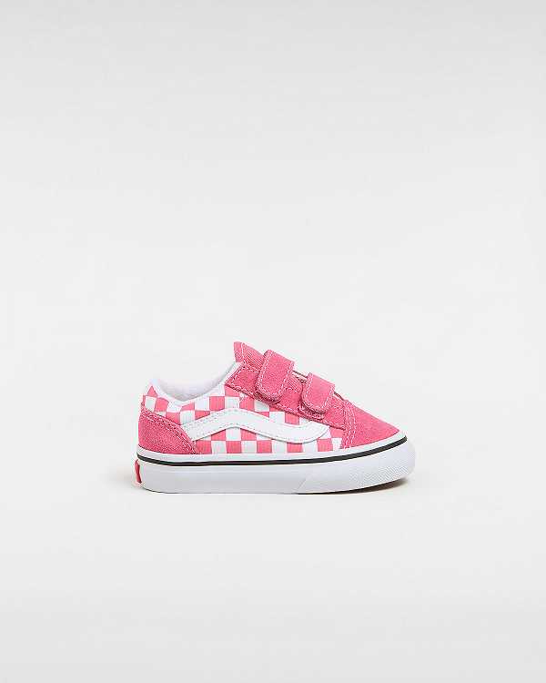 Pink Vans Old Skool Hook And Loop (1-4 Years) Kids\' Sneakers | VN1439265