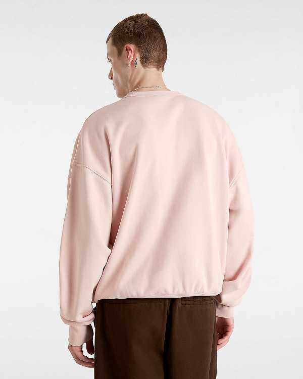 Pink Vans Premium Crew Men Sweatshirt | VN8160927