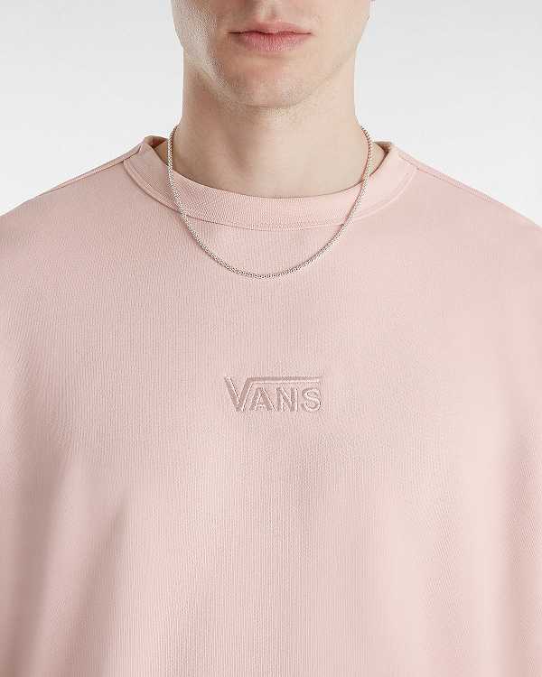 Pink Vans Premium Crew Men Sweatshirt | VN8160927