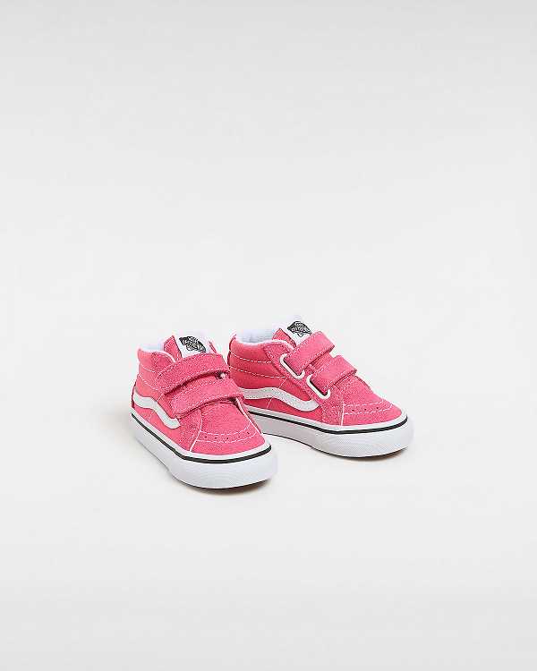 Pink Vans Sk8-Mid Reissue Hook and Loop (1-4 Years) Kids' Sneakers | VN2709361