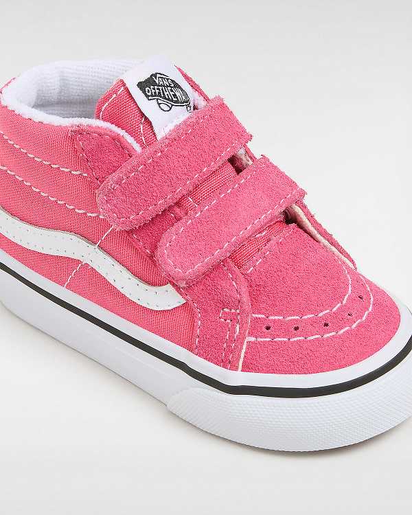 Pink Vans Sk8-Mid Reissue Hook and Loop (1-4 Years) Kids' Sneakers | VN2709361