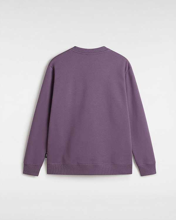 Purple Vans Classic V Boyfriend Fit Crew Women Sweatshirt | VN5021348