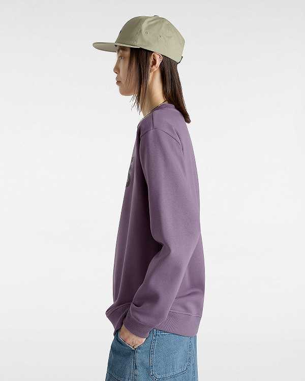 Purple Vans Classic V Boyfriend Fit Crew Women Sweatshirt | VN5021348