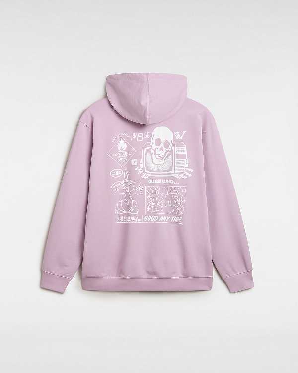 Purple Vans Crazy Eddy 66 Loose Women Hoodie | VN3498075