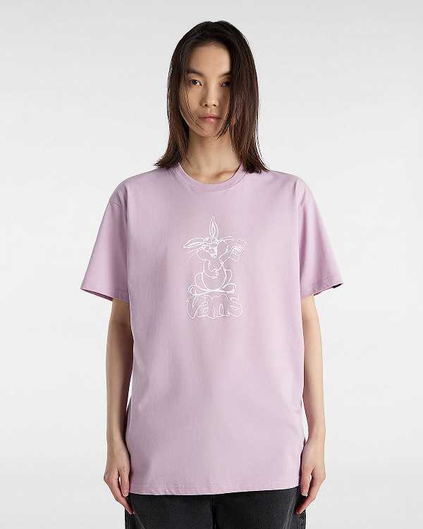 Purple Vans Crazy Eddy Women T Shirts | VN5914702