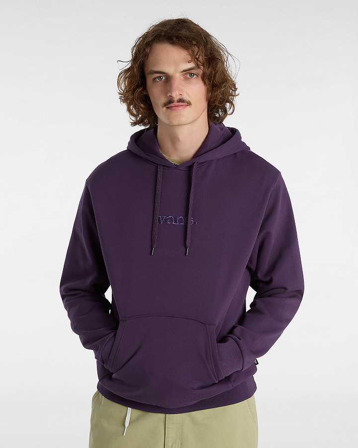 Purple Vans Essential Relaxed Men Hoodie | VN7652109