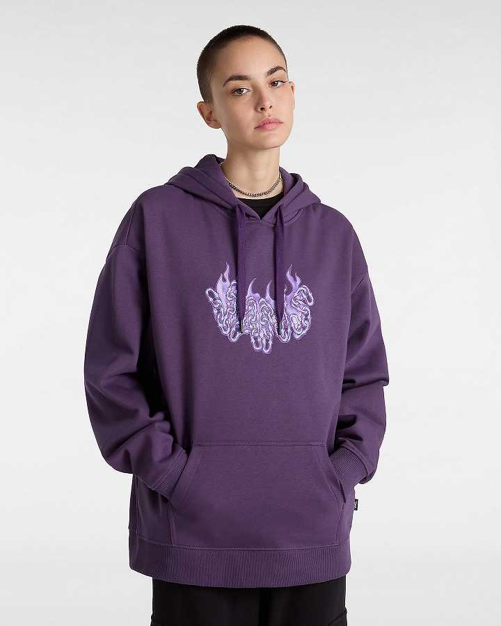 Purple Vans Hot Links Women Hoodie | VN9183056