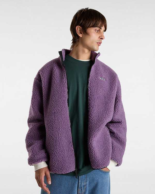 Purple Vans Jazzy Full Zip Men Jacket | VN3798524