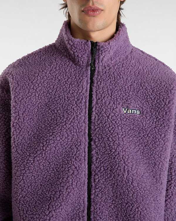 Purple Vans Jazzy Full Zip Men Jacket | VN3798524