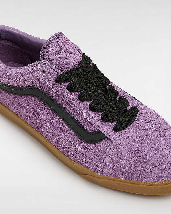 Purple Vans Old Skool Lowpro Hairy Suede Men Sneakers | VN5689712