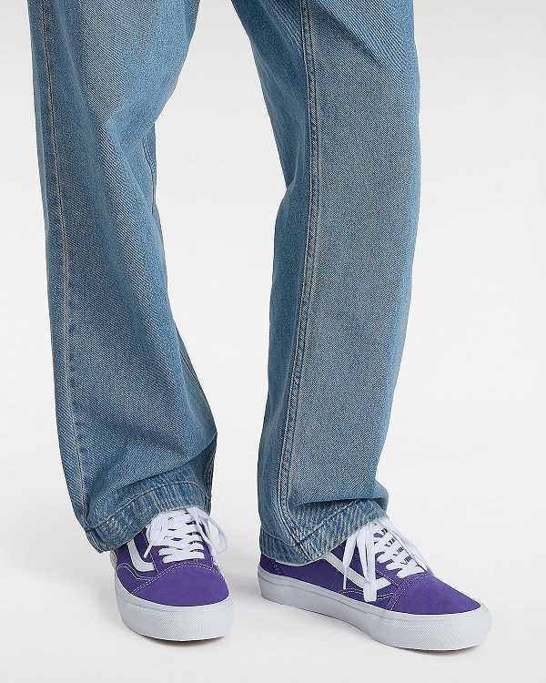 Purple Vans Old Skool Men Skate Shoes | VN1537028