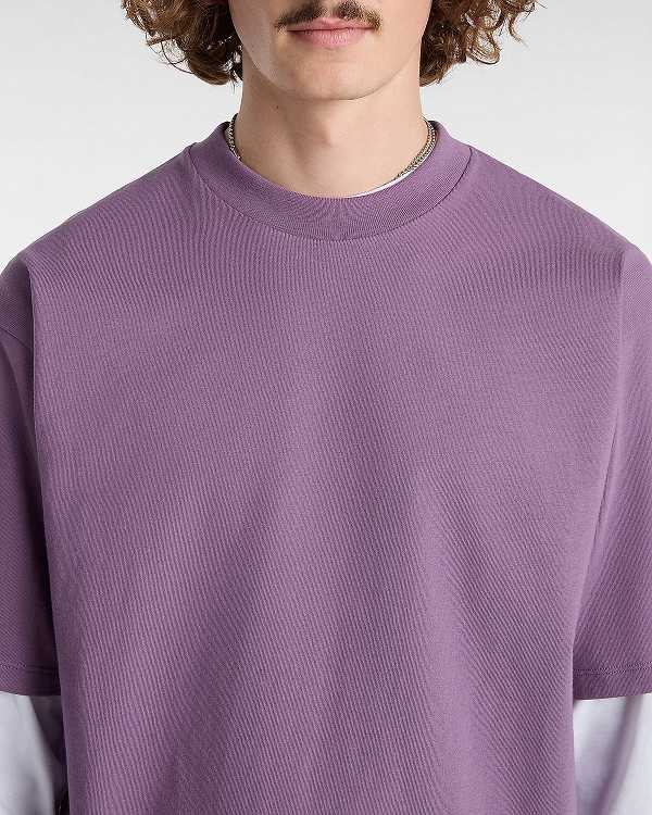 Purple Vans Original Standards Men T Shirts | VN9234815