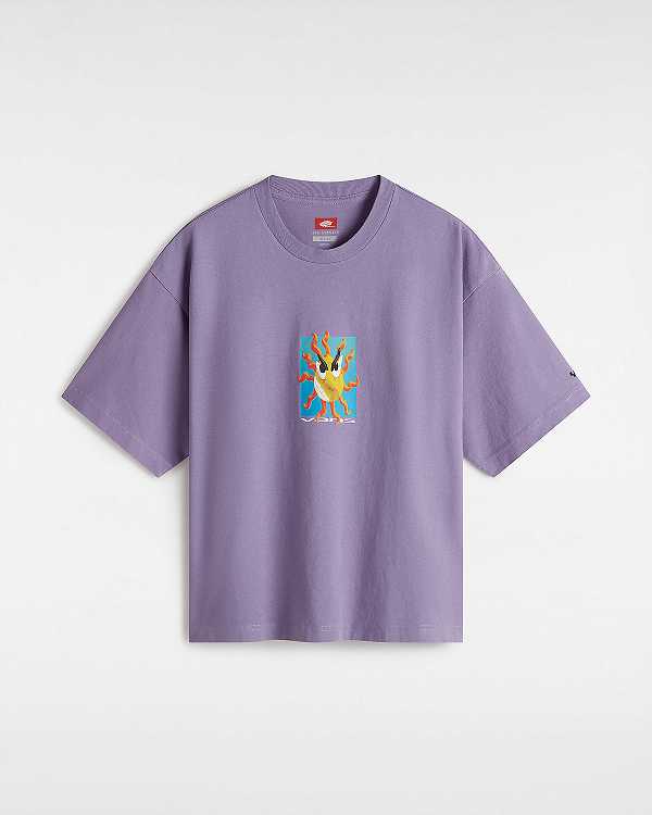 Purple Vans Skate Clay Women T Shirts | VN3071569