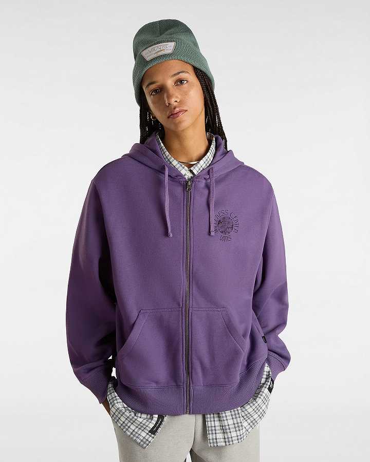 Purple Vans Wellness BloEuropent Women Hoodie | VN3074269