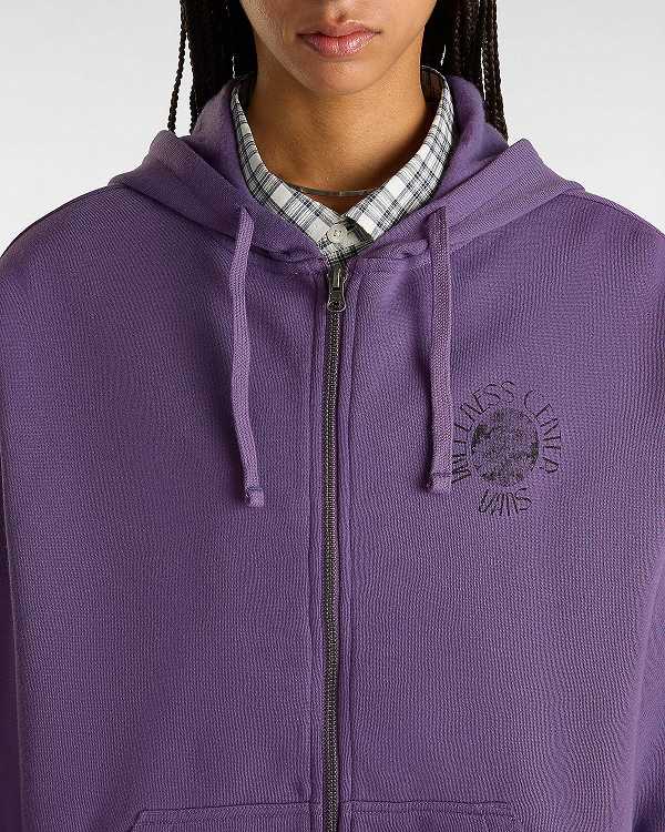 Purple Vans Wellness BloEuropent Women Hoodie | VN3074269