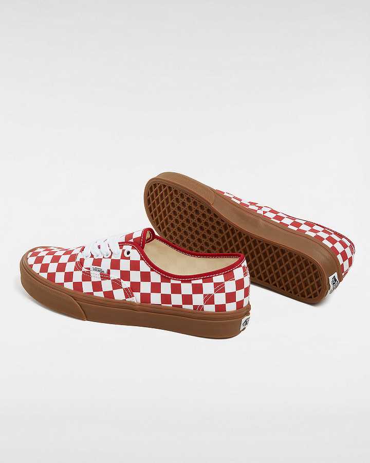 Red Vans Authentic Women Sneakers | VN7120643