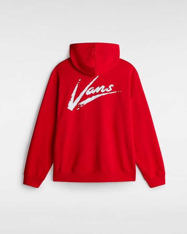 Red Vans Dettori Loose Men Hoodie | VN7125903