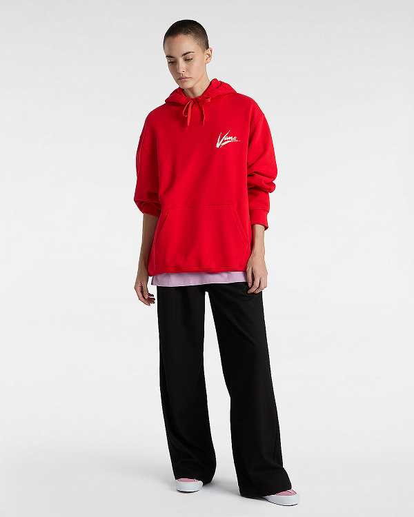 Red Vans Dettori Loose Women Hoodie | VN0473512