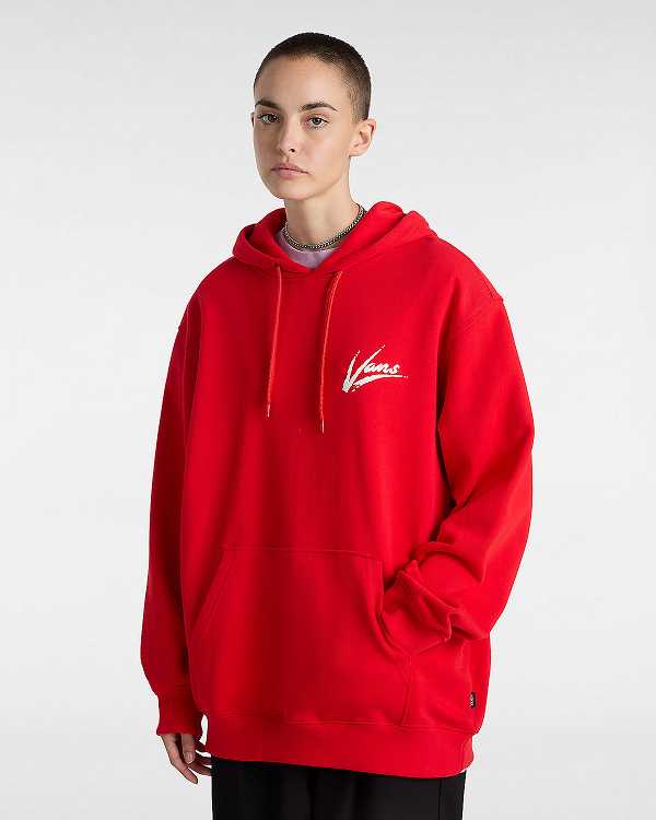 Red Vans Dettori Loose Women Hoodie | VN0473512