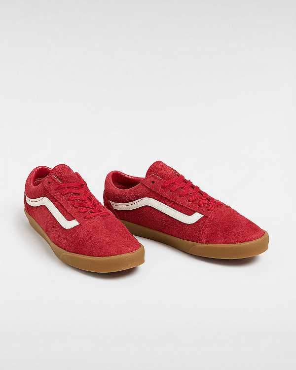 Red Vans Old Skool Lowpro Men Sneakers | VN4076193