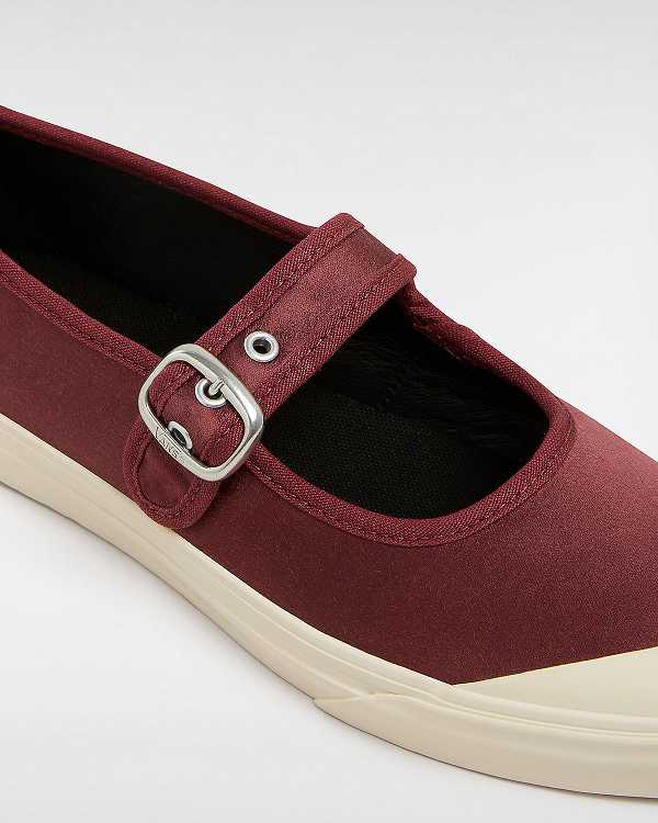 Red Vans Premium Lo Pro Satin Women Mary Janes | VN0953817