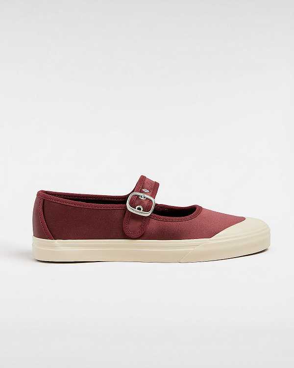 Red Vans Premium Lo Pro Satin Women Mary Janes | VN0953817