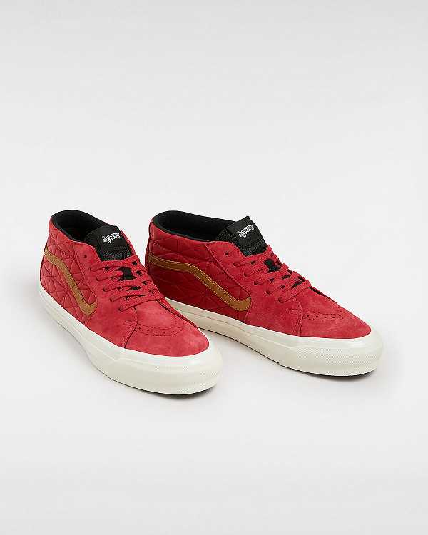 Red Vans Premium Sk8-Mid 83 Women Sneakers | VN2368190