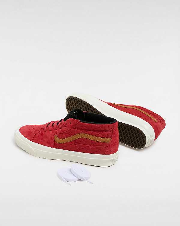 Red Vans Premium Sk8-Mid 83 Women Sneakers | VN2368190