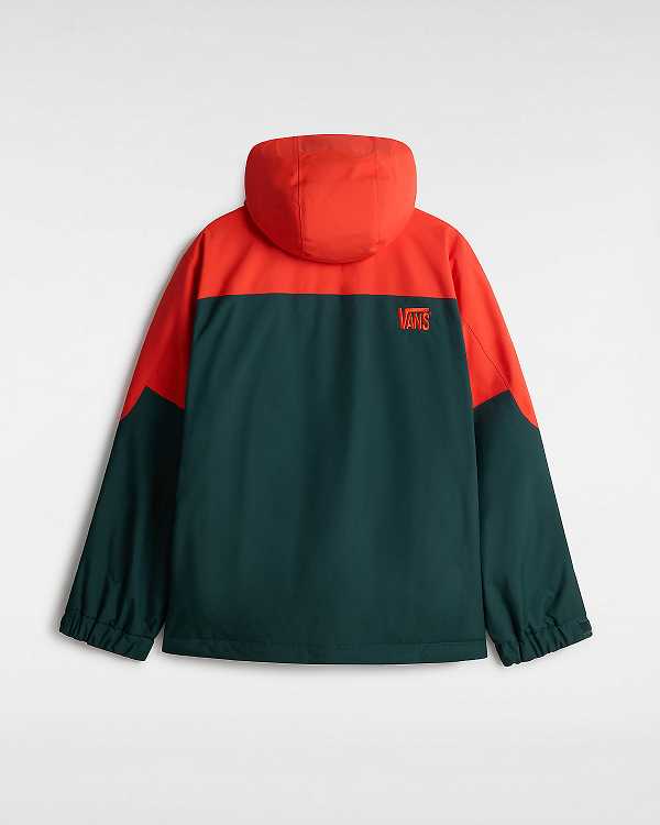 Red / Green Vans MTE Hellbound Snowboard Men Jacket | VN6419027