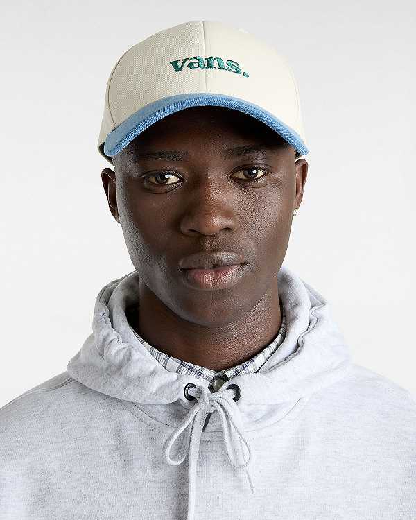 White Vans 66 Structured Jockey Unisex Hats | VN8753960