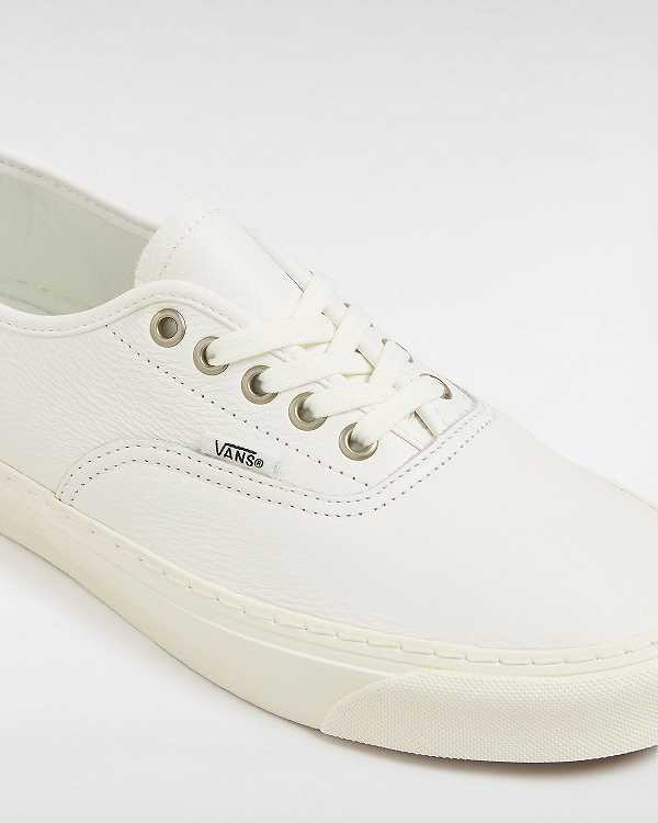 White Vans Authentic Lux Men Leather Shoes | VN0378649