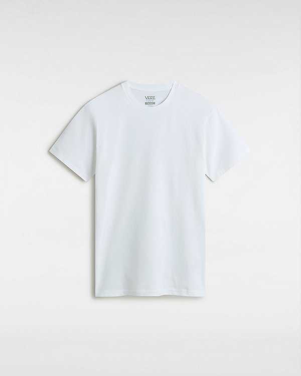 White Vans Basic Men T Shirts | VN2731049