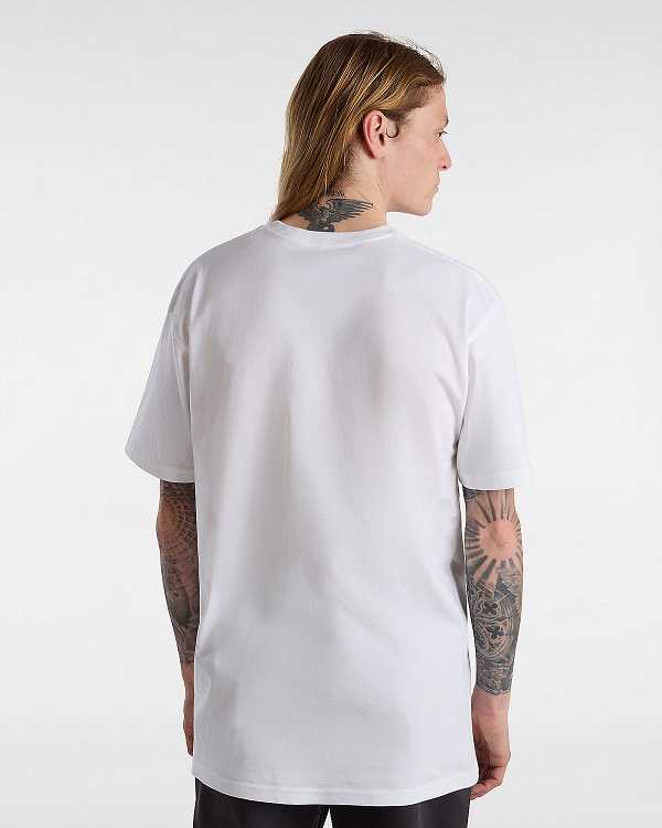 White Vans Basic Men T Shirts | VN2731049