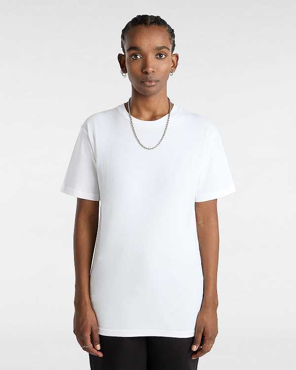 White Vans Basic Women T Shirts | VN0451263