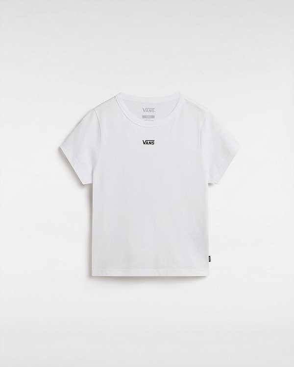 White Vans Basic mini Women T Shirts | VN4839026