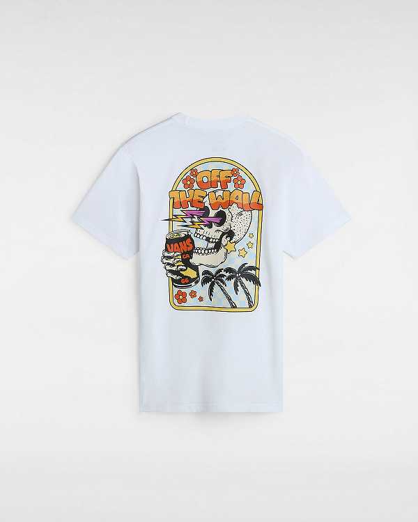 White Vans Bouya Men T Shirts | VN2479860