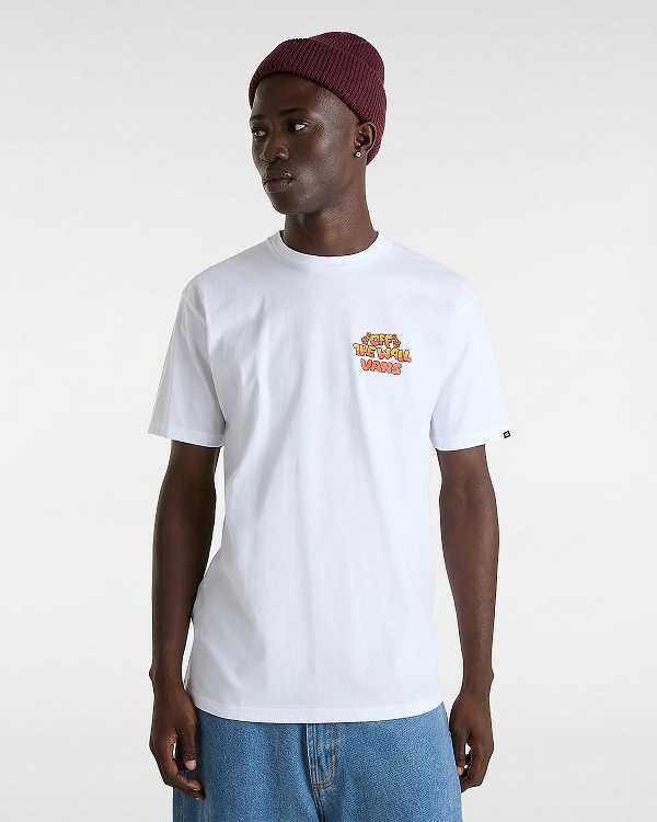 White Vans Bouya Men T Shirts | VN2479860