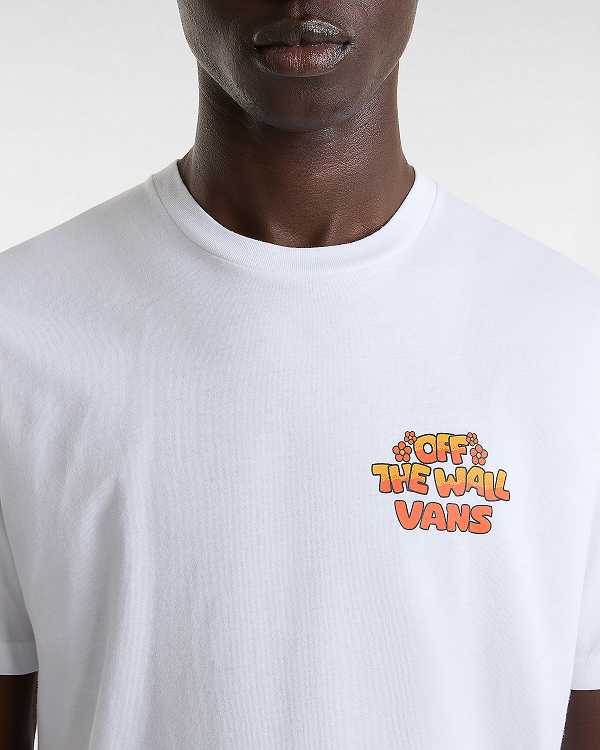 White Vans Bouya Men T Shirts | VN2479860