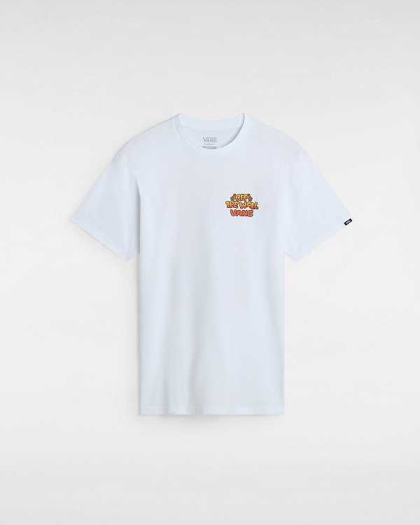 White Vans Bouya Men T Shirts | VN2479860